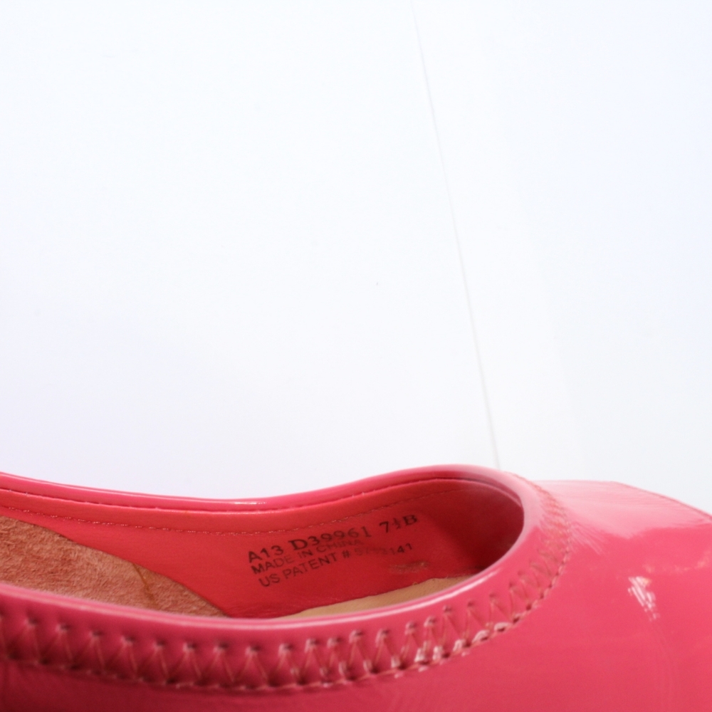 Cole Haan Pink Patent Leather Peep-Toe Wedges with Cork Heel - Picture 14 of 16